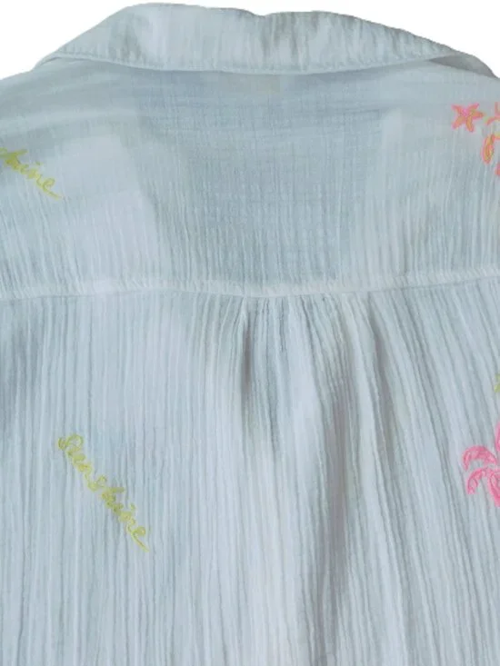 Lilly Pulitzer Kwitney Embroidered Long Sleeve Coverup | Gauze | Prep | EUC | M - Picture 4 of 9